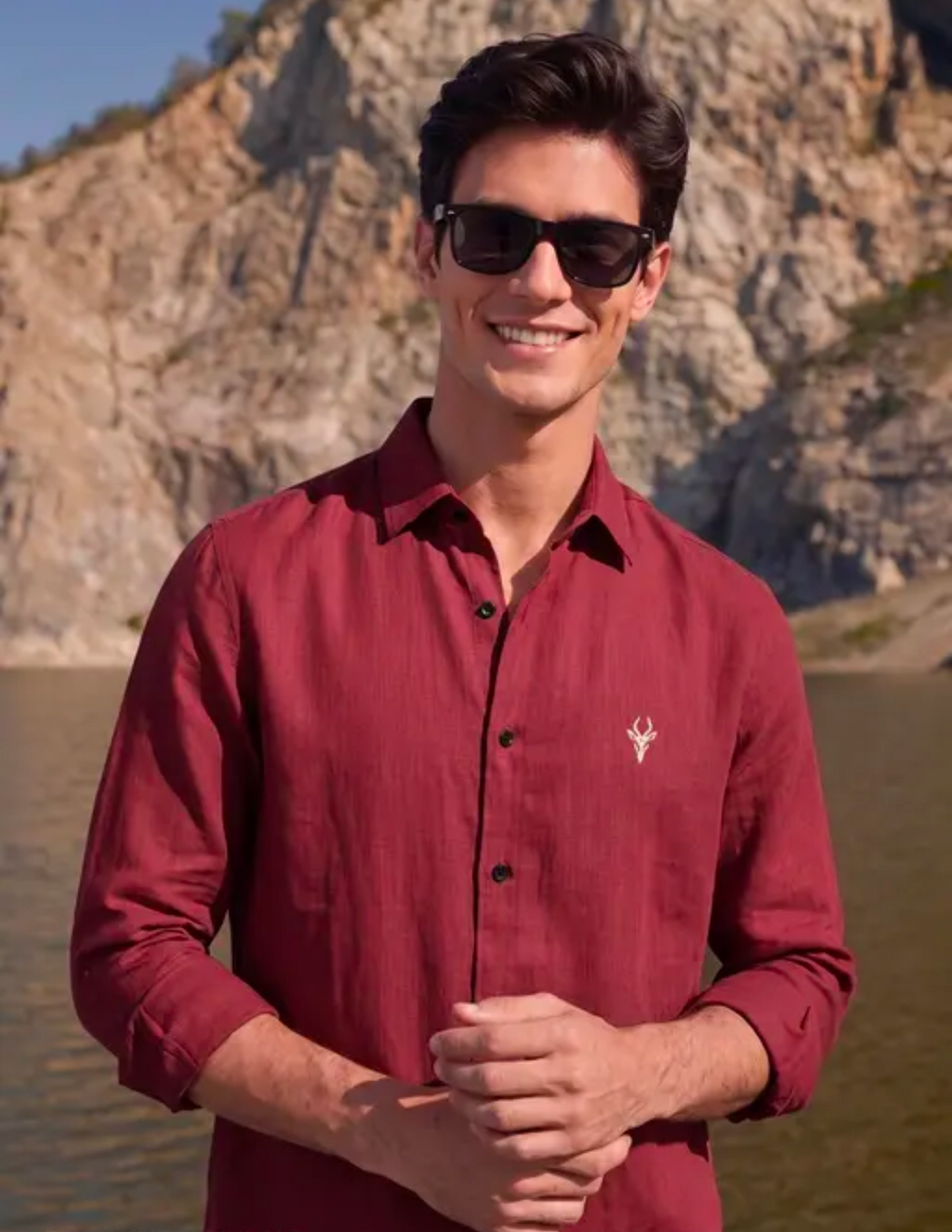 Red Linen Shirt