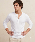 White henley shirt