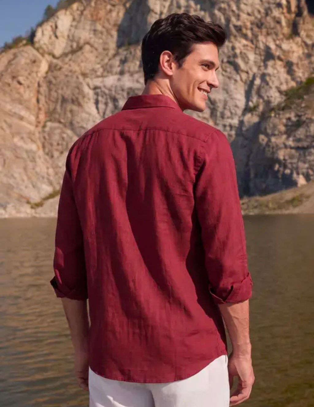 Red Linen Shirt