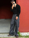 Black henley shirt