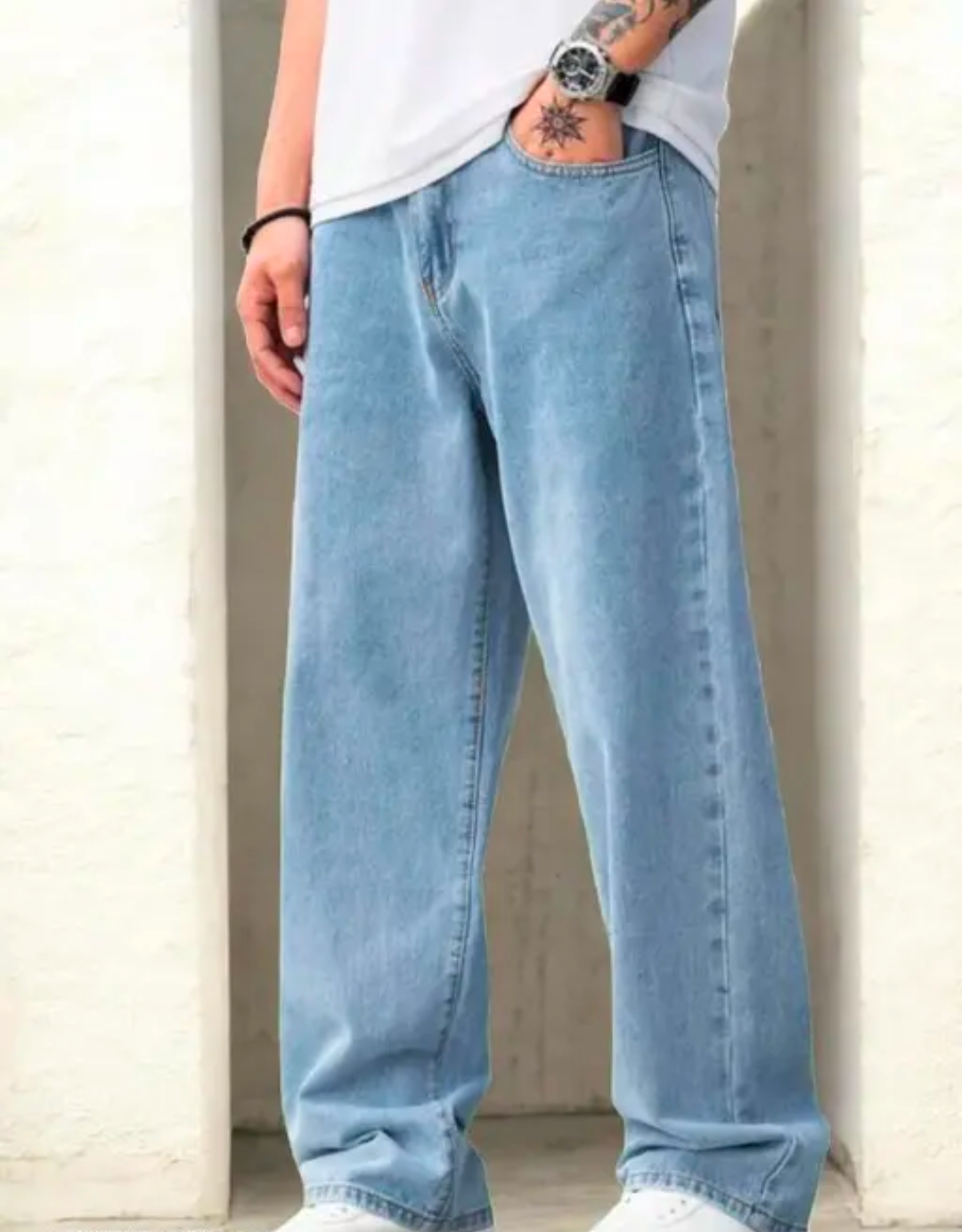 Light Blue Straight Fit Jeans