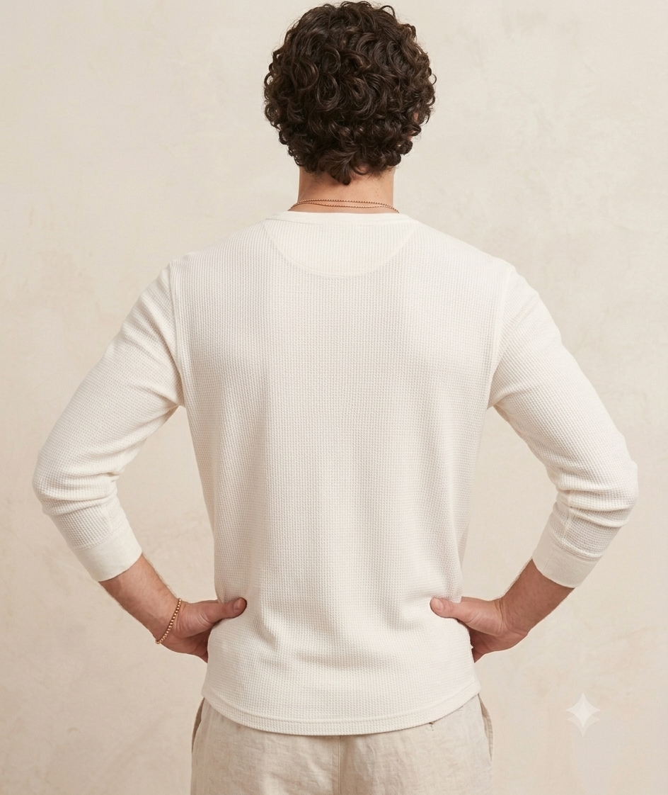 Cream henley shirt