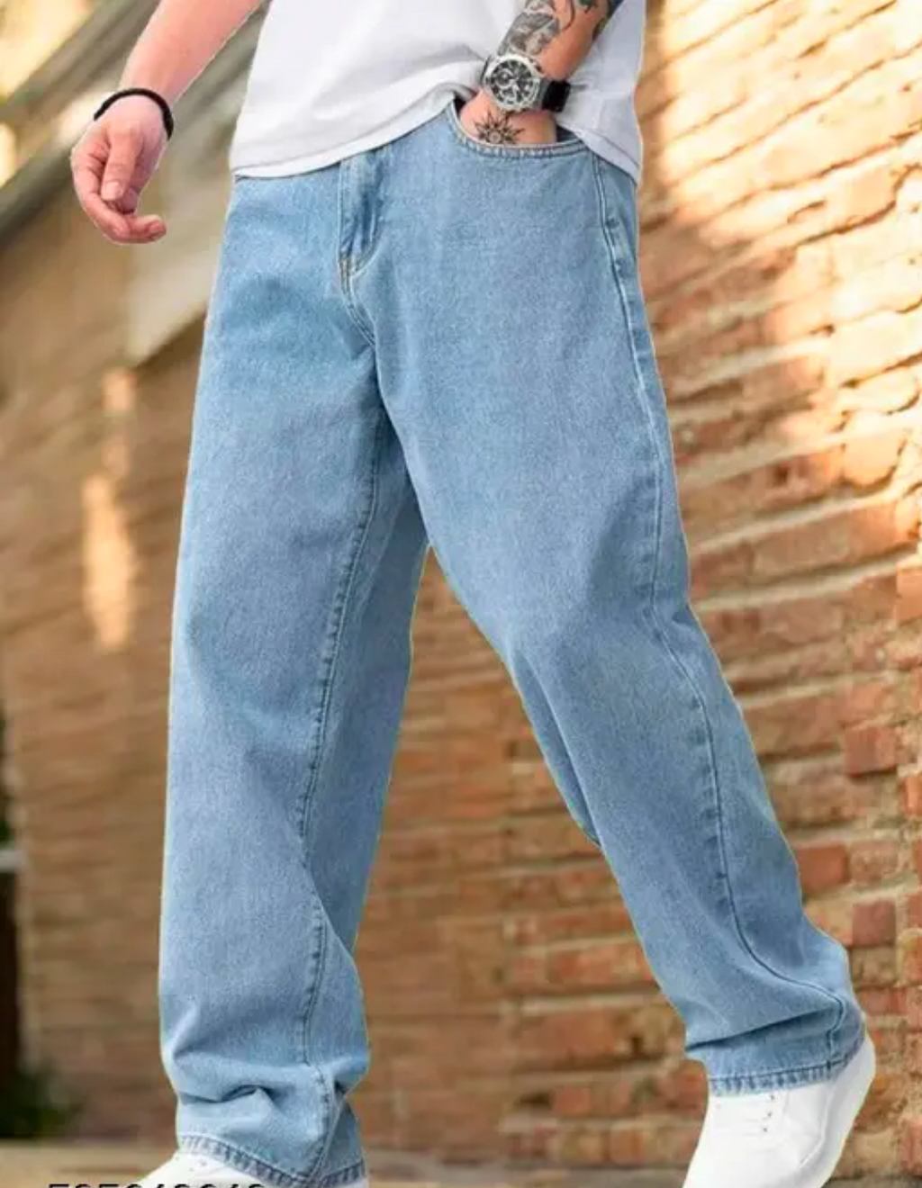 Light Blue Straight Fit Jeans
