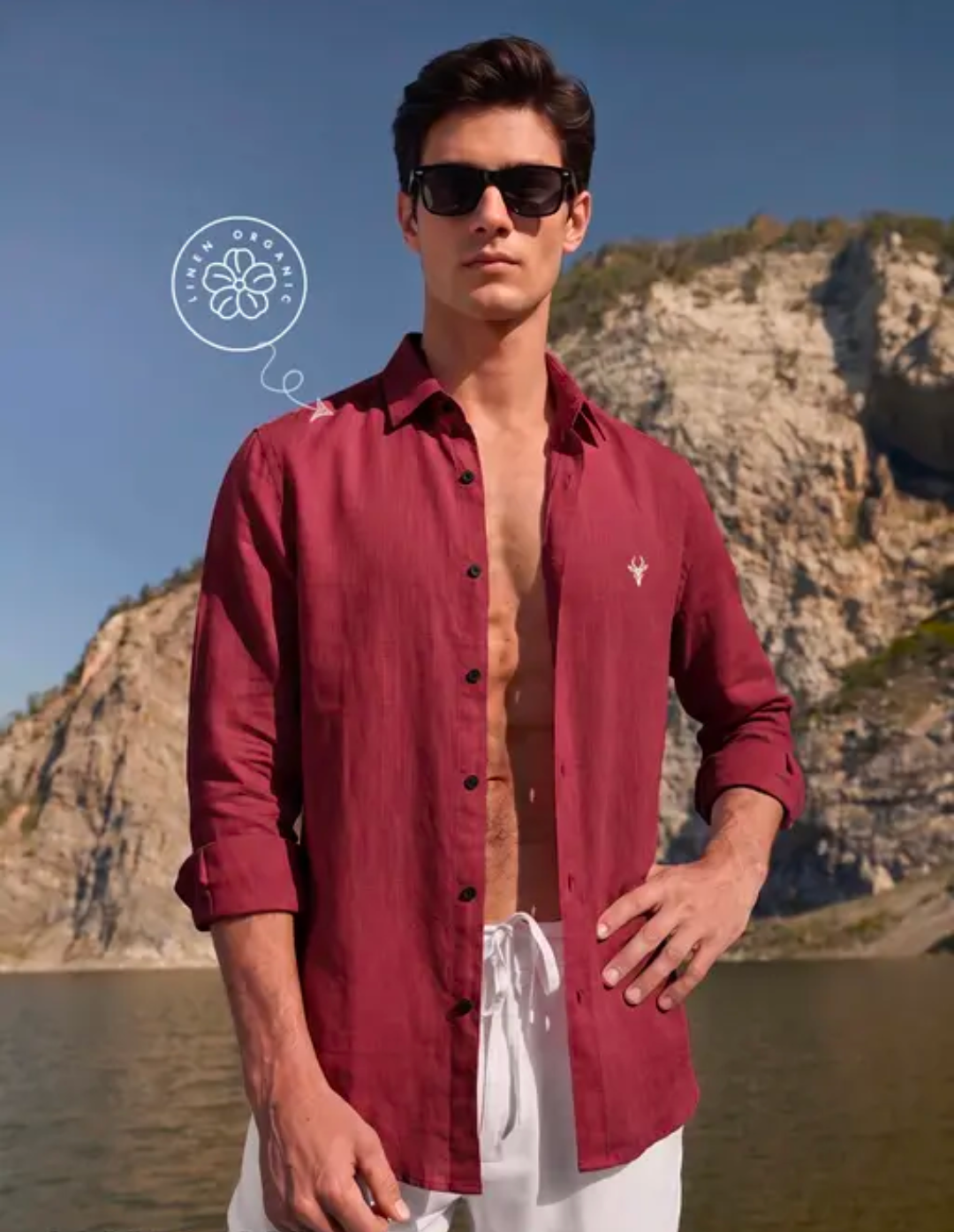 Red Linen Shirt